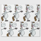 Cartoon Horse Cadeaupapier (Vlak)