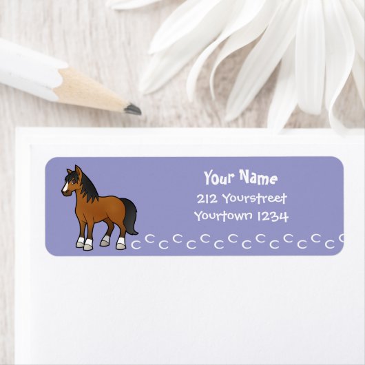 Cartoon Horse Etiket (Insitu)