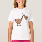 Cartoon Horse Girls T-Shirt (Voorkant)