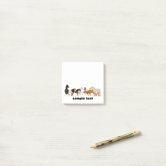 cartoon horse group post it post-it® notes (Op bureau)
