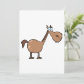 Cartoon Horse Invitations Kaart (Staand voorkant)