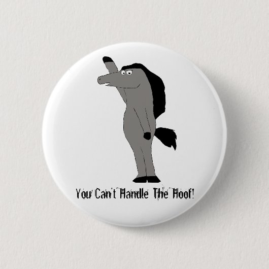 Cartoon Horse Lawyer Ronde Button 5,7 Cm (Voorkant)