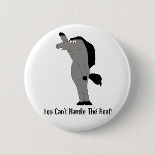 Cartoon Horse Lawyer Ronde Button 5,7 Cm