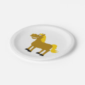 Cartoon Horse Papieren Bordje (Gekanteld)