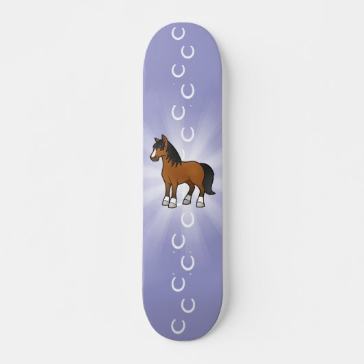 Cartoon Horse Persoonlijk Skateboard (Voorkant)