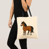 Cartoon Horse Tote Bag (Voorkant (product))