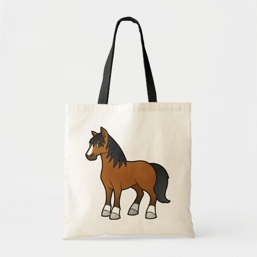 Cartoon Horse Tote Bag (Voorkant)