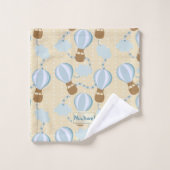 Cartoon Hot Air-ballonnen en Clouds Kinder-patroon Bad Handdoek (Wasdoekje)