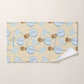 Cartoon Hot Air-ballonnen en Clouds Kinder-patroon Bad Handdoek (Handdoek)