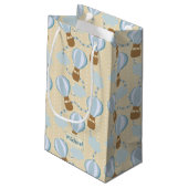 Cartoon Hot Air-ballonnen en Clouds Kinder-patroon Klein Cadeauzakje (Achterkant Gekanteld)