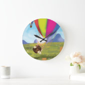 Cartoon Hot-luchtballon wegrijden Grote Klok (Huis)