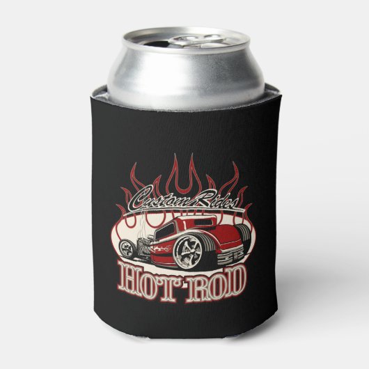 Cartoon hot rod blikjeskoeler (Blikje Voorkant)