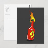 Cartoon Hot Sauce Briefkaart (Voorkant / Achterkant)