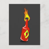 Cartoon Hot Sauce Briefkaart (Voorkant)
