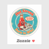 Cartoon Hot Sauce Fles met Controller Gamer Sticker (Vel)