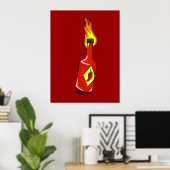 Cartoon Hot Sauce Print (Thuiskantoor)