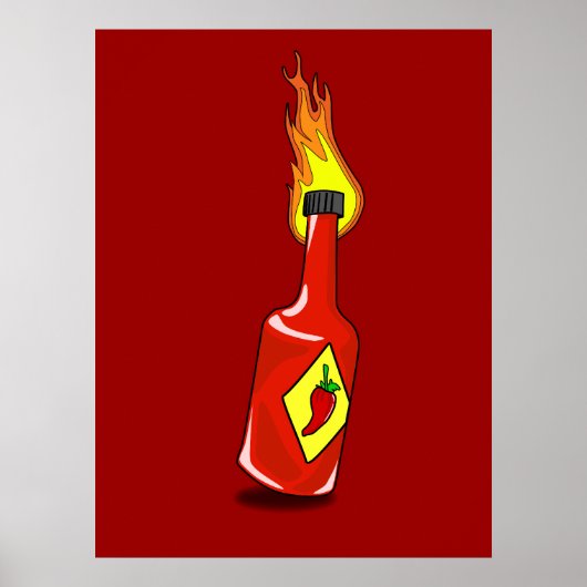 Cartoon Hot Sauce Print (Voorkant)