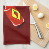 Cartoon Hot Sauce Theedoek (Quarter Fold)
