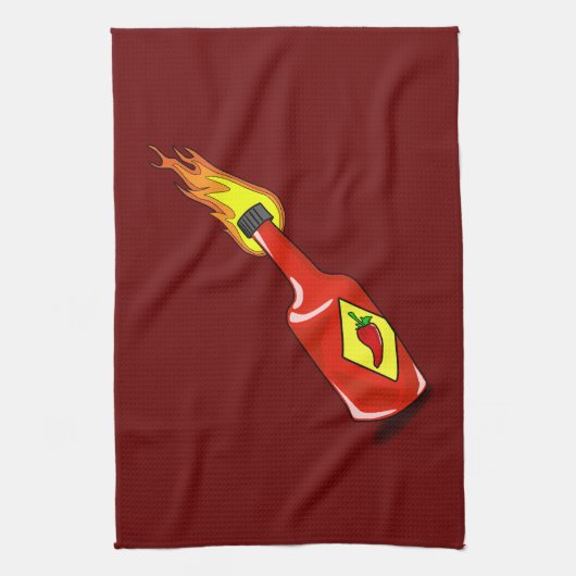 Cartoon Hot Sauce Theedoek (Verticaal)