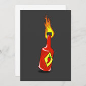 Cartoon Hot Sauce Uitnodiging (Voorkant / Achterkant)