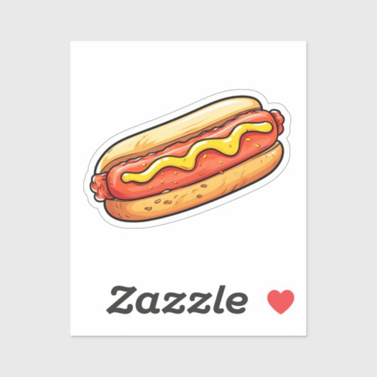 Cartoon hotdog sticker (Vel)