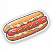 Cartoon hotdog sticker (Voorkant)