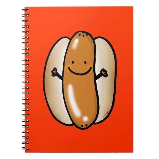cartoon hotdogworst notitieboek (Voorkant)