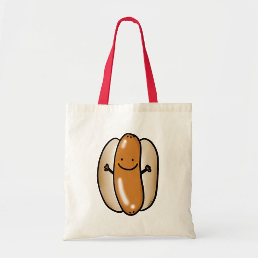 cartoon hotdogworst tote bag (Voorkant)