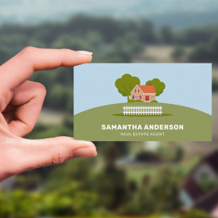 Cartoon House in Countryside - Makelaar Visitekaartje
