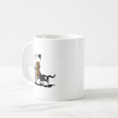 Cartoon Howling Hound Coffee Mok (Voorkant links)