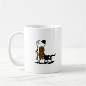Cartoon Howling Hound Coffee Mok (Links)