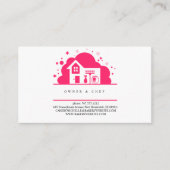 Cartoon huis Maid Cleaning Services roze Visitekaartje (Voorkant)