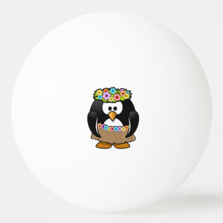 Cartoon Hula Penguin Pingpongbal