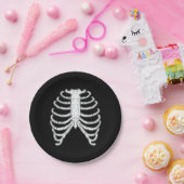 Cartoon Human Rib Cage Skelet Botten Halloween Papieren Bordje (Feest)