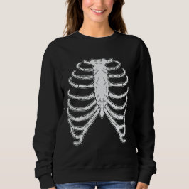 Cartoon Human Rib Cage Skelet Botten Halloween Trui