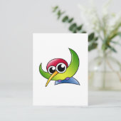 Cartoon Hummingbird Briefkaart (Staand voorkant)