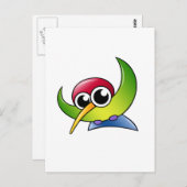 Cartoon Hummingbird Briefkaart (Voorkant / Achterkant)