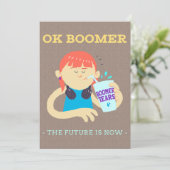 Cartoon Humor Funny Cartoon Boomer Meme Art Kaart (Staand voorkant)