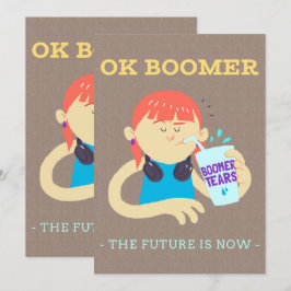 Cartoon Humor Stomme Cartoon Boomer Meme Kunst Kaart