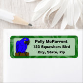 Cartoon Hyacinth Macaw Etiket (Insitu)