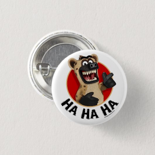 Cartoon Hyena Animal Button (Voorkant /achterkant)
