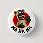 Cartoon Hyena Animal Button (Voorkant)