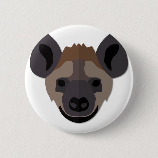 Cartoon Hyena Head Ronde Button 5,7 Cm (Voorkant)