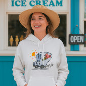 Cartoon Ice Cream Truck Fun Zomer Dessert Hoodie