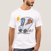 Cartoon Ice Cream Truck Fun Zomer Dessert T-shirt (Voorkant)