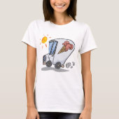 Cartoon Ice Cream Truck Fun Zomer Dessert T-shirt (Voorkant)