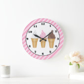 Cartoon Ice Cream-wandklok Grote Klok (Huis)