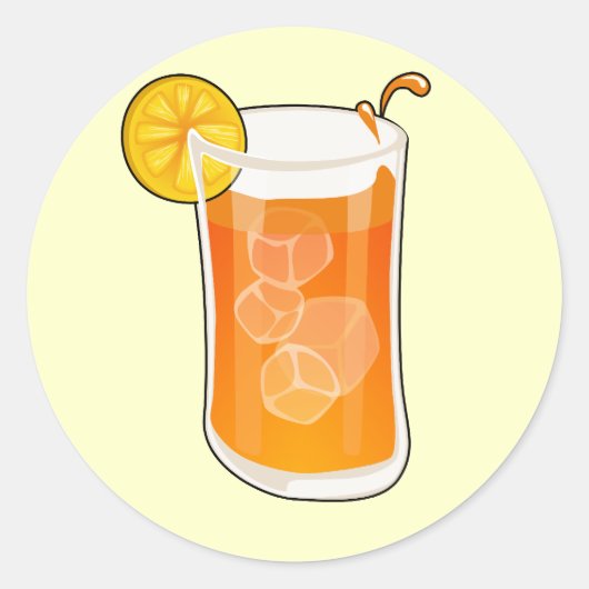 Cartoon Ice-Sticker Ronde Sticker (Voorkant)