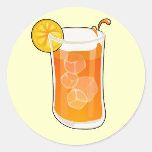 Cartoon Ice-Sticker Ronde Sticker