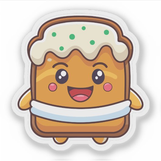 Cartoon Icecream Sandwich Sticker (Voorkant)
